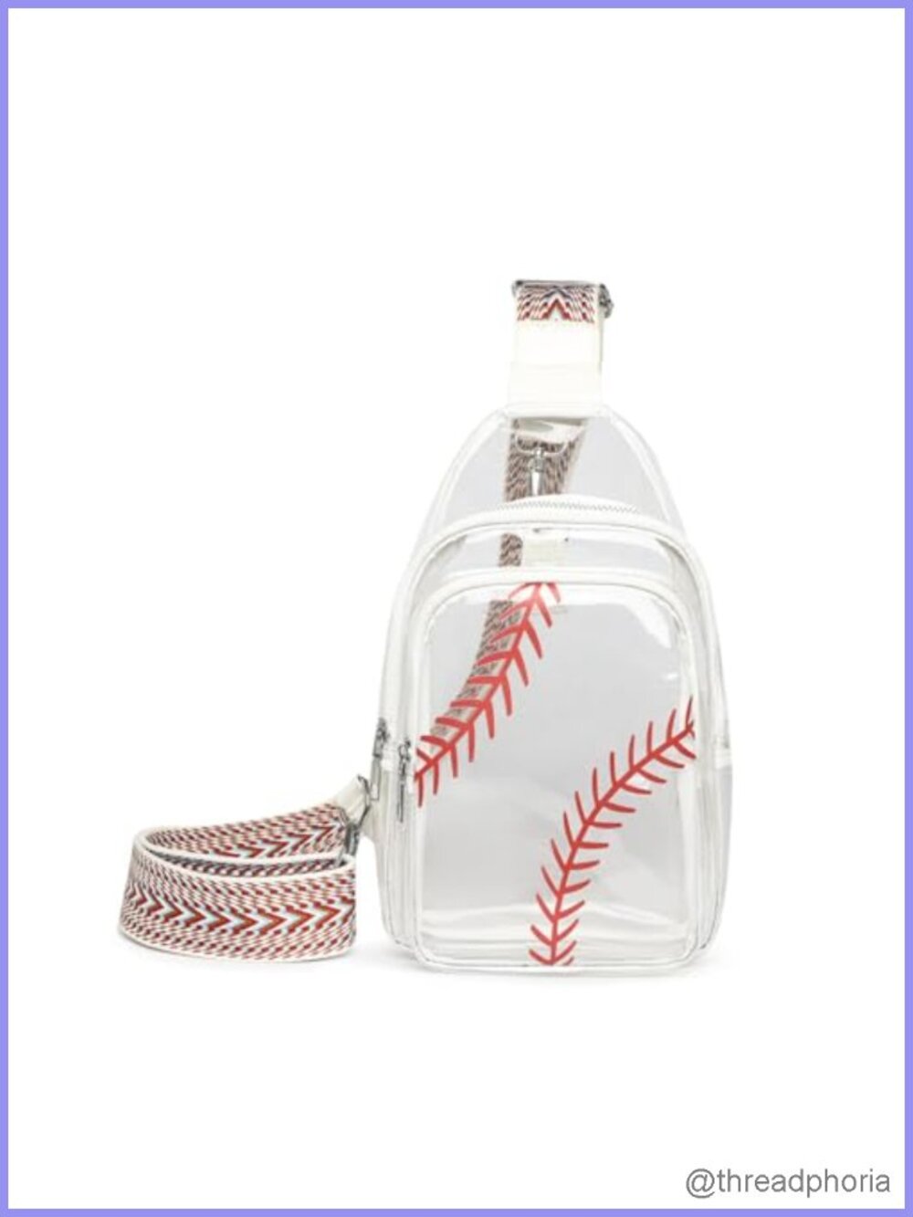 Clear Stadium Approved Crossbody Sling Purse with Wide Guitar Strap